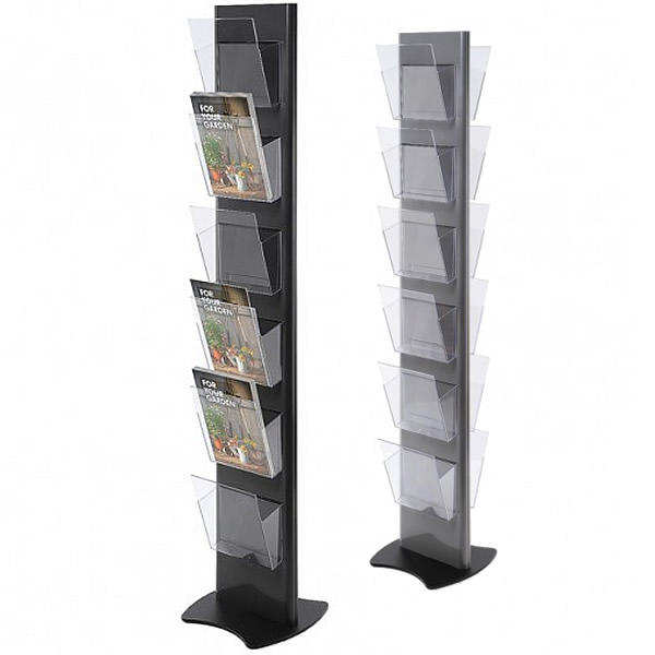 Torre Freestanding A4 Brochure Display White Light Display